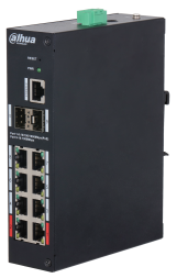 Коммутатор Dahua DH-HS4210-8GT-110 (8 x RJ45 1G, 2 x SFP 1G, PoE 110 W, Industrial)