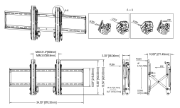 Крепление для видеостены настенное Wize Pro VW46G2