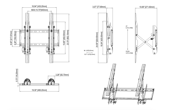 Крепление для видеостены настенное Wize Pro VWP46G2
