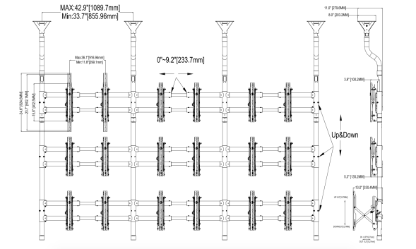 Модуль для видеостены потолочный Wize Pro VWC47