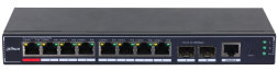 Коммутатор Dahua DH-SG4010P-2F (8 x RJ45 1G, 2 x SFP 1G, PoE 110 W)