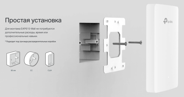 Точка доступа TP-Link Omada EAP615-Wall