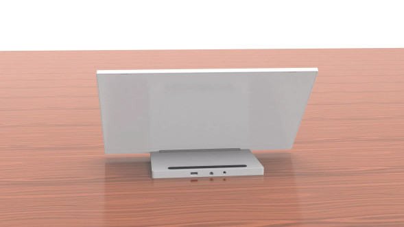 Монитор настольный врезной Wize Pro Helios Rise WR-15HR (Silver)